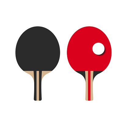 Rackets for playing table tennis or ping-pong. Table tennis bats vector illustration
