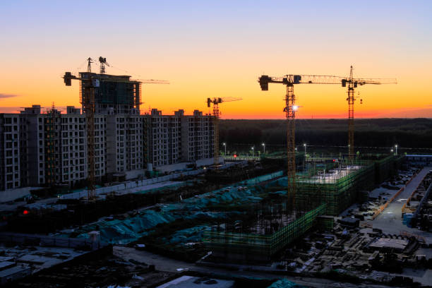 istock The building site is in the evening 1349612685