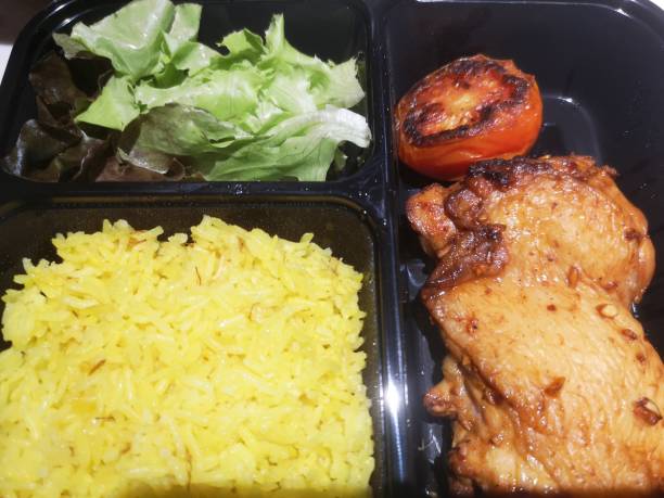 istock Yellow rice with nice grilled chicken 1349619130