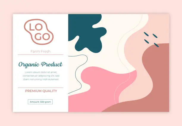 Vector illustration of Organic Product Package Design