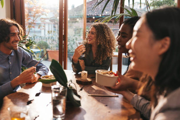 istock Friends dining at home 1349637048