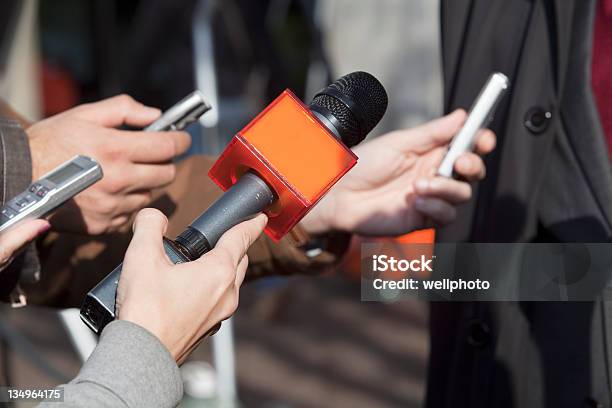 Interview Stock Photo - Download Image Now - Journalist, Newspaper, Reportage