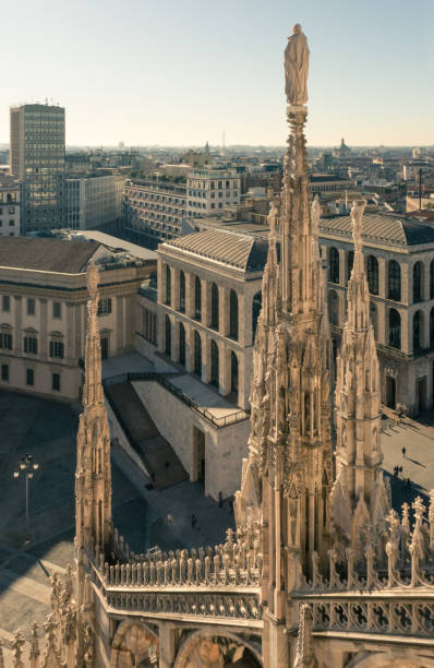 istock Duomo Cathedral tower on the background of Milan 1349661377