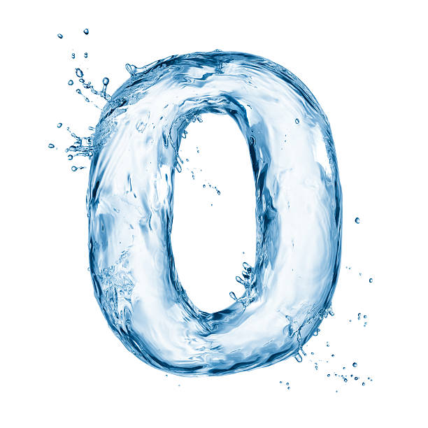 istock Abstract graphic of a blue watery letter O 134966765