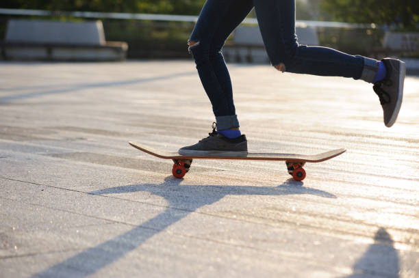 istock Skateboarder skateboarding outdoors in city 1349670997