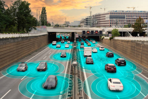 istock Artificial Intelligence Helps Self Driving Cars Navigate on the Highway 1349673865