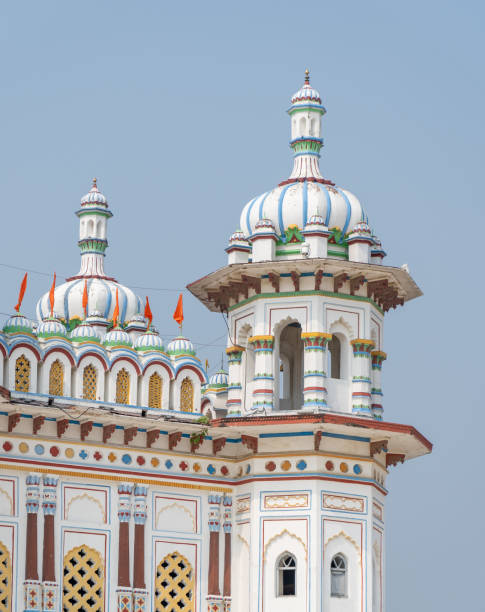 cúpulas do templo hindu janaki mandir - janaki mandir - fotografias e filmes do acervo