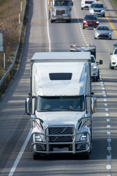 istock Truck transport on the highway 1349682242