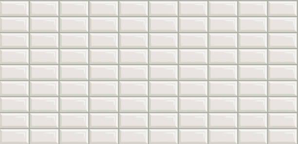 illustrazioni stock, clip art, cartoni animati e icone di tendenza di subway tile sfondo bianco rettangolare senza cuciture, illustrazione vettoriale. - rectangle tile shiny white