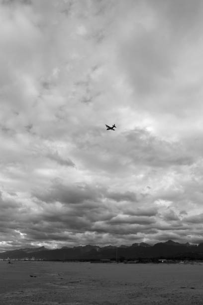 istock Airplane over Torre del lago free beach 1349700605