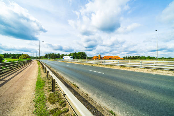 Views at the road in UK