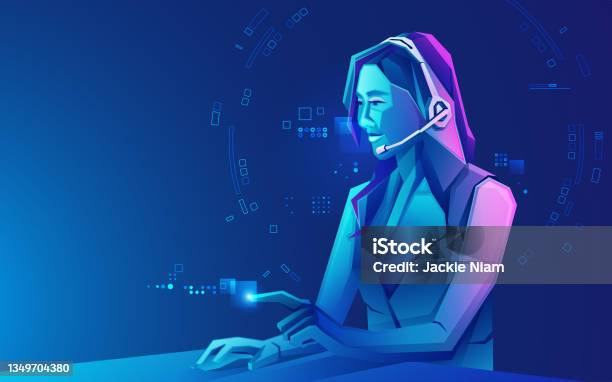 Telemarketer Mech Telemarketer Stock Illustration - Download Image Now - Communication ...