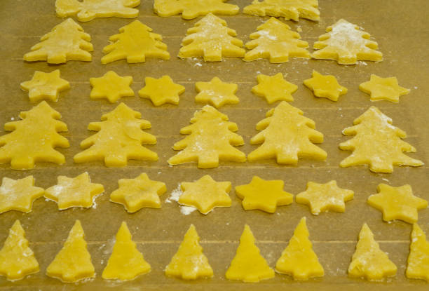 istock Many Christmas Cookies on Baking Sheet 1349706188
