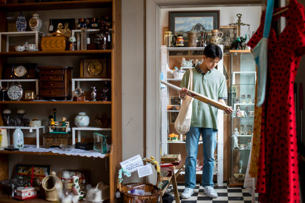 Shopping at the Antiques Store