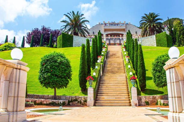 istock Bahai World Center. Magnificent staircase 1349713367