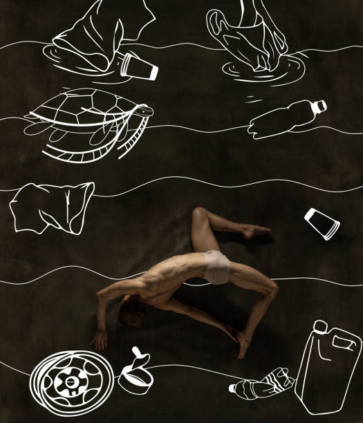 istock Contemporary art collage, modern creative design. Idea, inspiration, saving environment, ecology, eco, warming of the Earth's climate. 1349719246