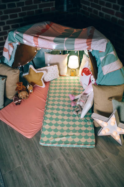 istock Diy tent decorated for pajama party 1349756581