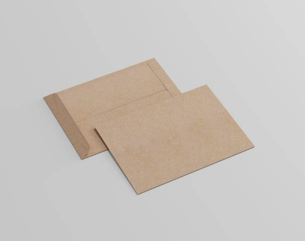 istock Blank kraft brown big envelope mockup on the empty background 1349765814