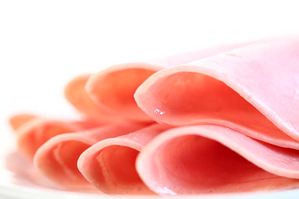 A plate of sliced Iberian ham.