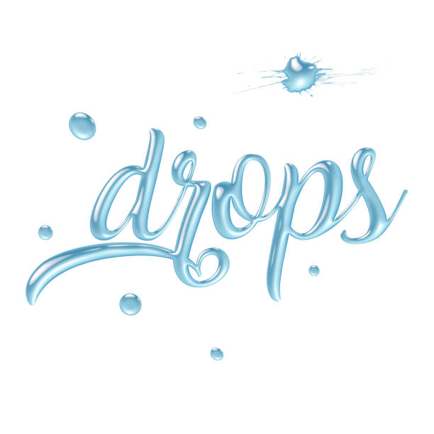 istock 3d Word made of water and drops, 3d rendering 1349779368