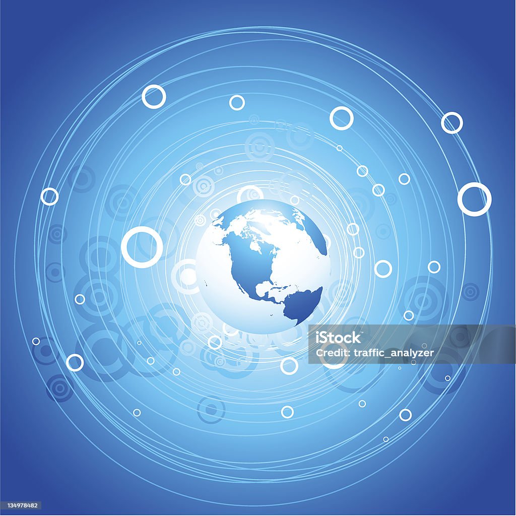 Abstract blue and white globe Earth land map derived from public NASA observatory - http://visibleearth.nasa.gov/view_rec.php?id=2433 Abstract stock vector