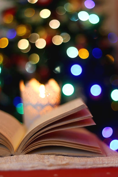 istock Book, Candle and Christmas Tree 1349786026