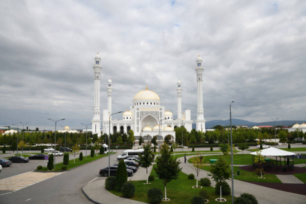 istock White Mosque in Shali, Chechnya, Russia 1349788555