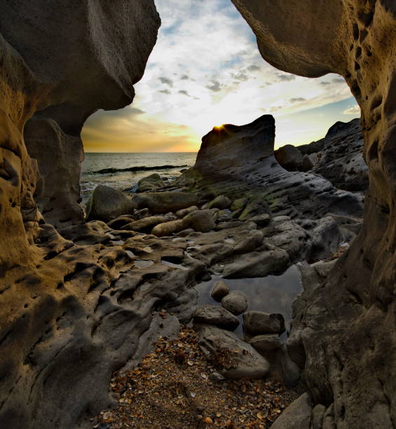 istock Bizarre rocks of the Caspian Sea 1349794271