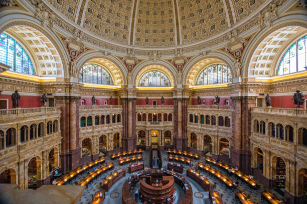 istock Inside the Library of Congress in Washington DC 1349795953