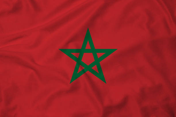 bandiera del marocco - moroccan flags foto e immagini stock