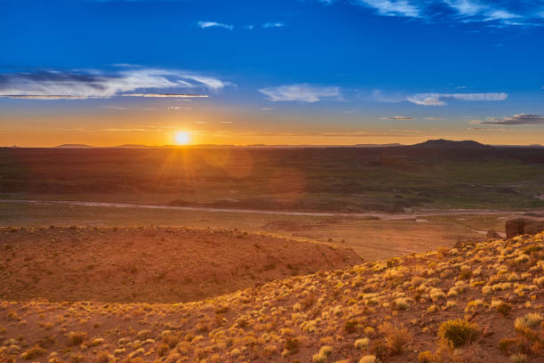 istock Sunset at Petrified Forest National Park, AZ. 1349800120