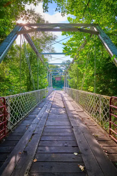 Photo of Old Iron Pedestrian Bride at Pershing State Park, MO.