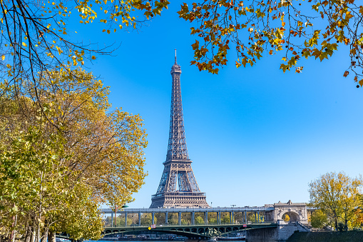 Paris, the Eiffel Tower in autumn