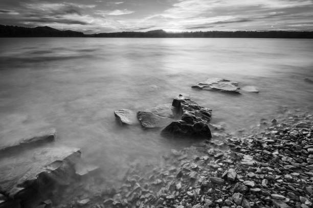 istock Sunset on Cave Run Lake, KY B&W. 1349806889