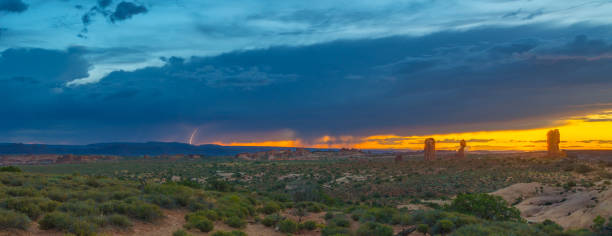istock Thunderstorm approaches Arches National Park, UT. 1349807195