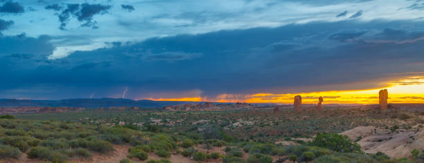 istock Thunderstorm approaches Arches National Park, UT. 1349807201
