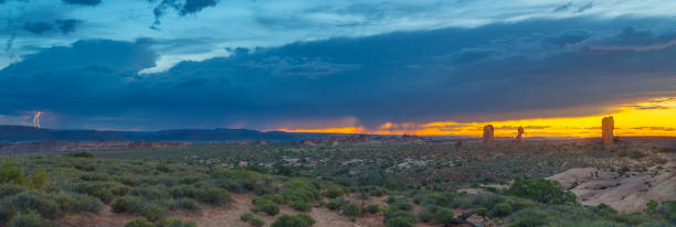 istock Thunderstorm approaches Arches National Park, UT. 1349807219