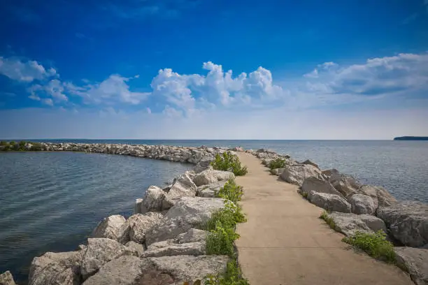 Photo of Jetty on Lake  Erie.