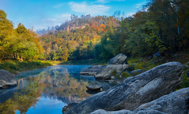 istock Foggy Morning on The Rockcastle River, KY. 1349808283