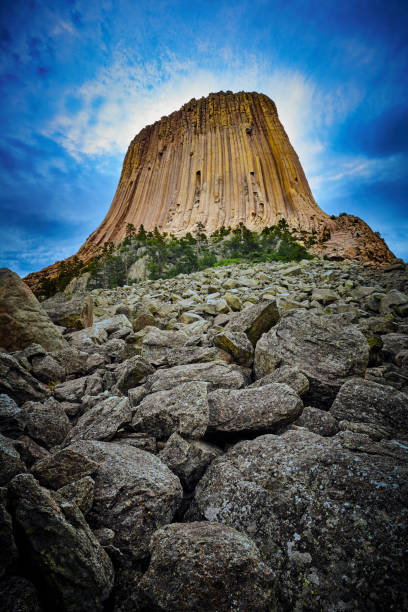 istock Devils Tower with large boulders in the foreground. 1349808585