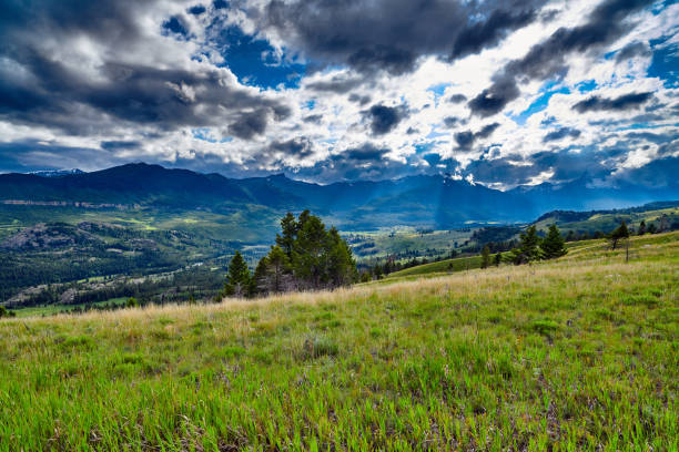 istock Mountain Valley with Cloudy Skies. 1349808591