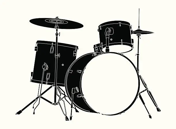 Vector illustration of Drum Kit.