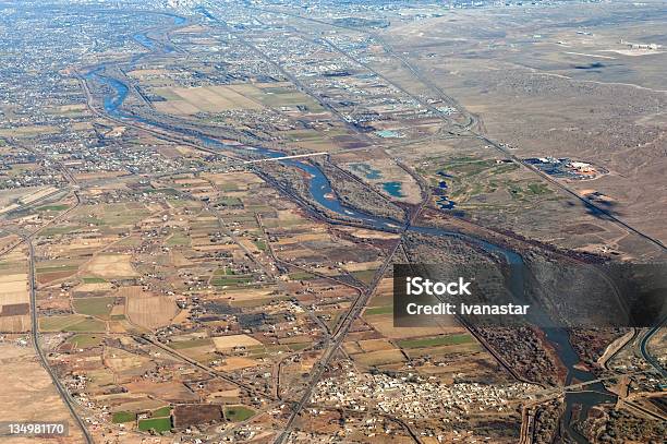 Veduta Aerea Di New Mexico Rio Grande Valley - Fotografie stock e altre immagini di Albuquerque - Albuquerque, Rio Grande - Fiume, Nuovo Messico