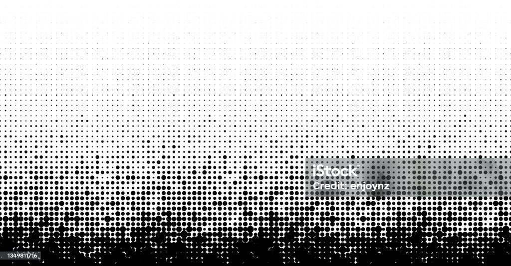 half tone dots gradient background Half tone dots black and white gradient vector illustration background Half Tone stock vector