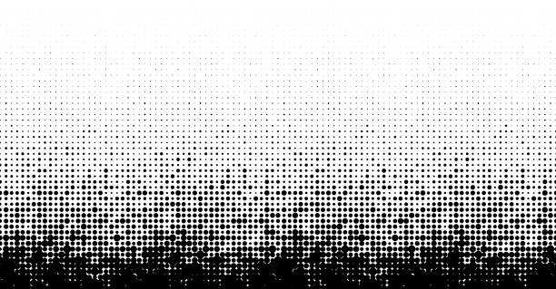 half tone dots gradient background Half tone dots black and white gradient vector illustration background black and white gradient stock illustrations