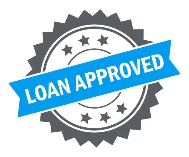 Vector illustration of Loan Approved - Stamp, Imprint, Seal Template. Grunge Effect. Vector Stock Illustration