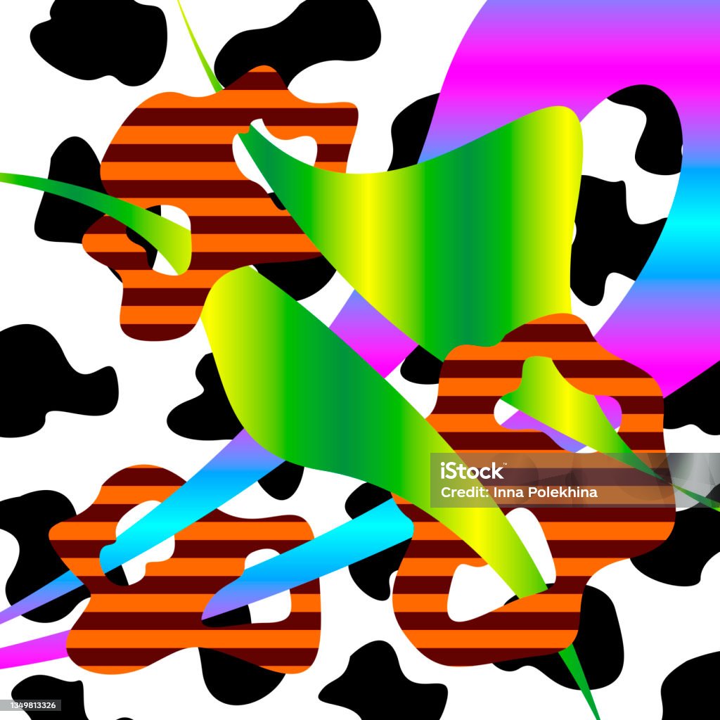 Chaotic Rug Pattern Chaotic Abstract Pattern With A Gradient And Curved Spots Stock ...