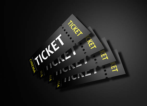 Show Tickets on a Dark Background stock photo