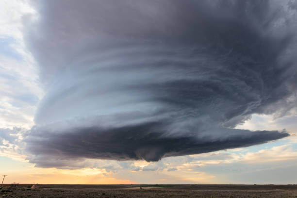 Supercell storm in Texas stock photo