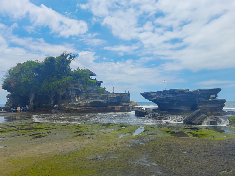 view of beautiful at Tanah Lot Temple in the morning. Denpasar, Indonesia